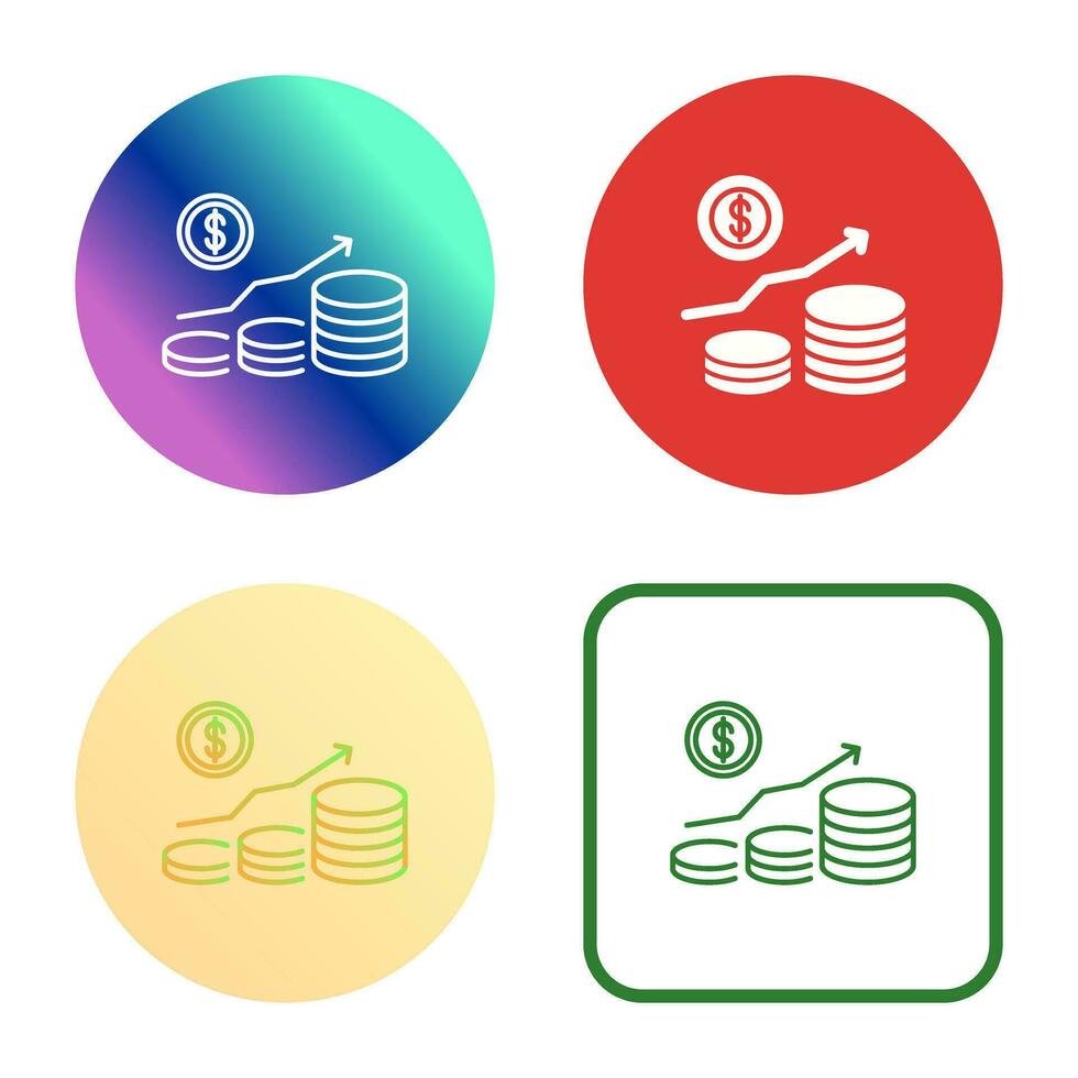 icono de vector de crecimiento de dinero