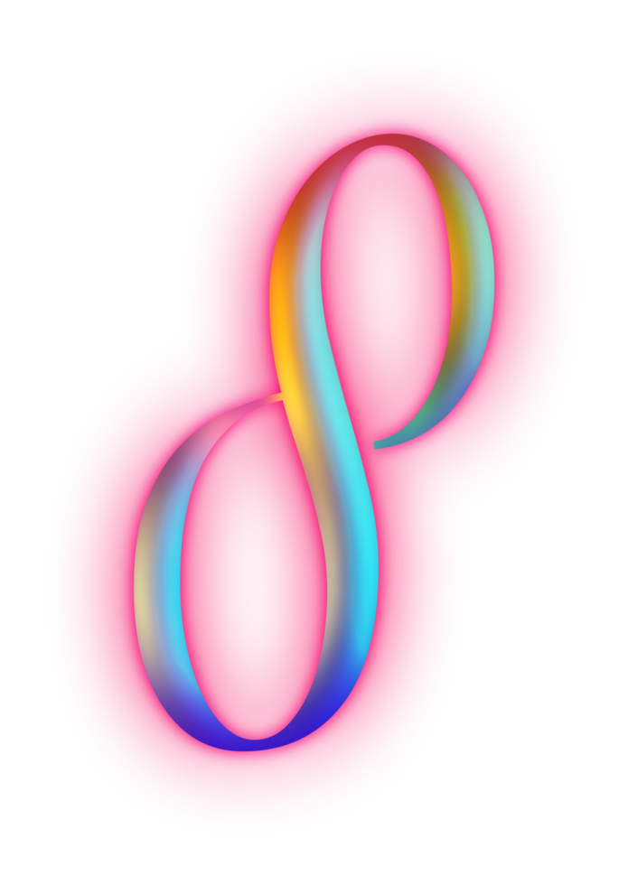 Pink light Number png