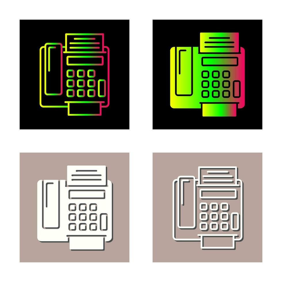 icono de vector de máquina de fax