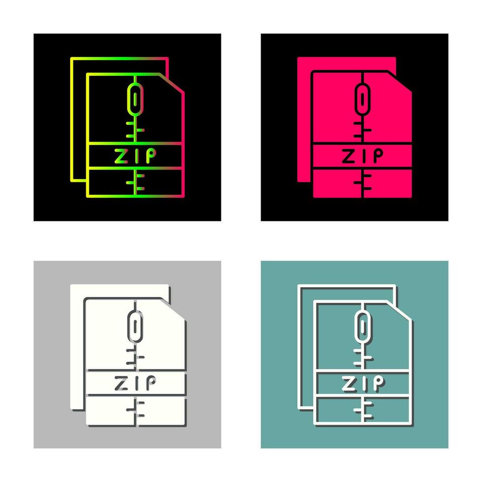 Zip File Vector Icon