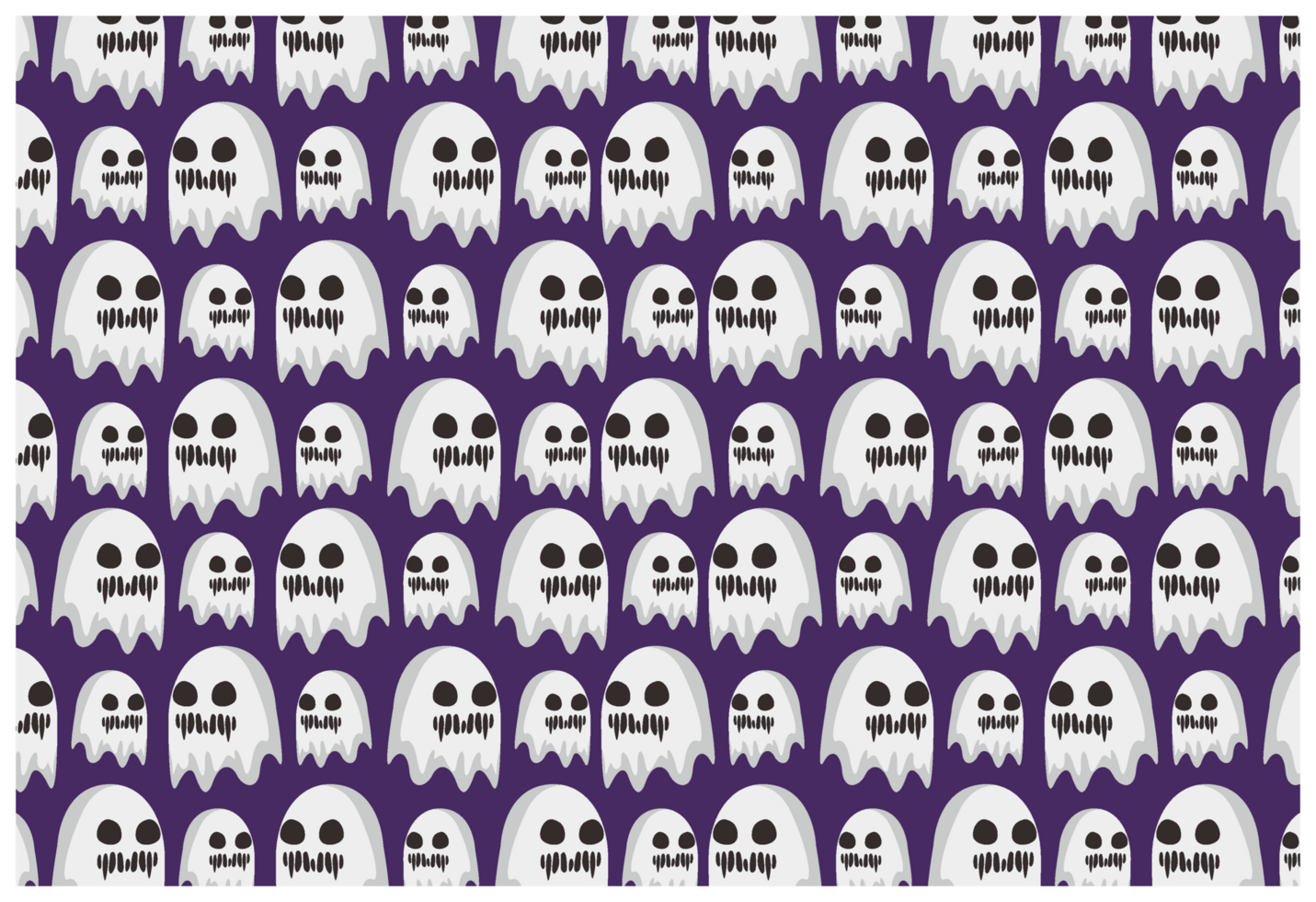 Halloween - Cute Ghost Pattern Background png