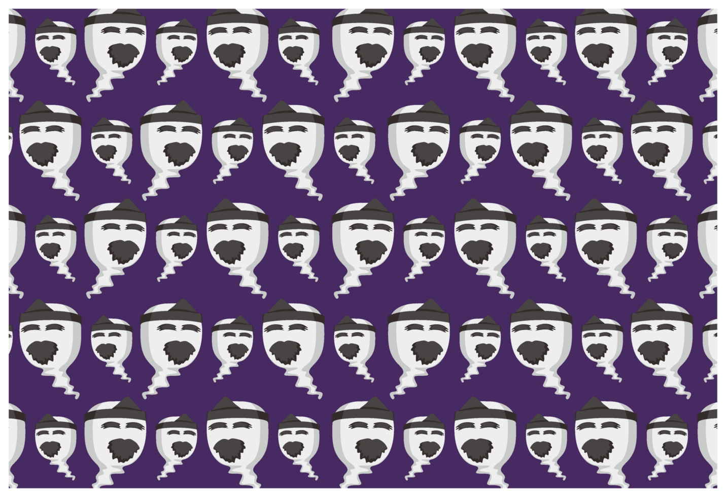 Halloween - Cute Ghost Pattern Background png