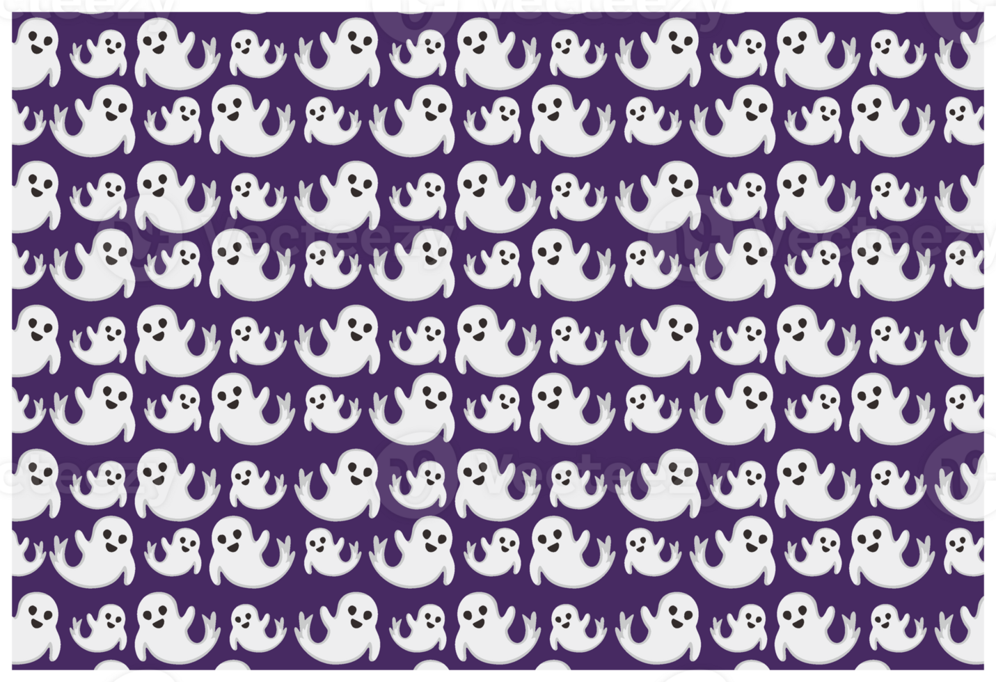 Halloween - Cute Ghost Pattern Background png