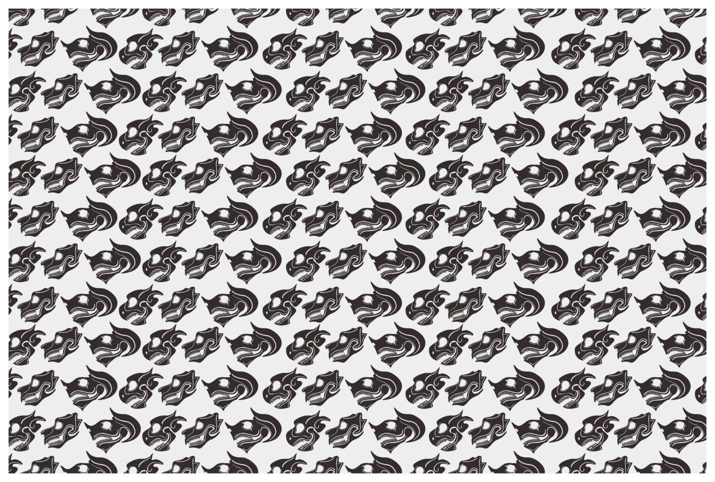 Dragon Skull Tattoo Pattern Background png