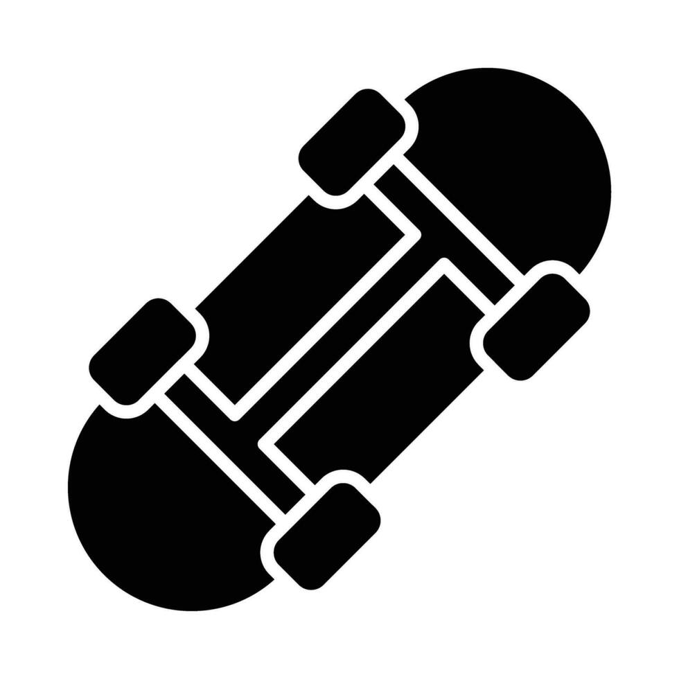 Skateboard Glyph Icon Design vector