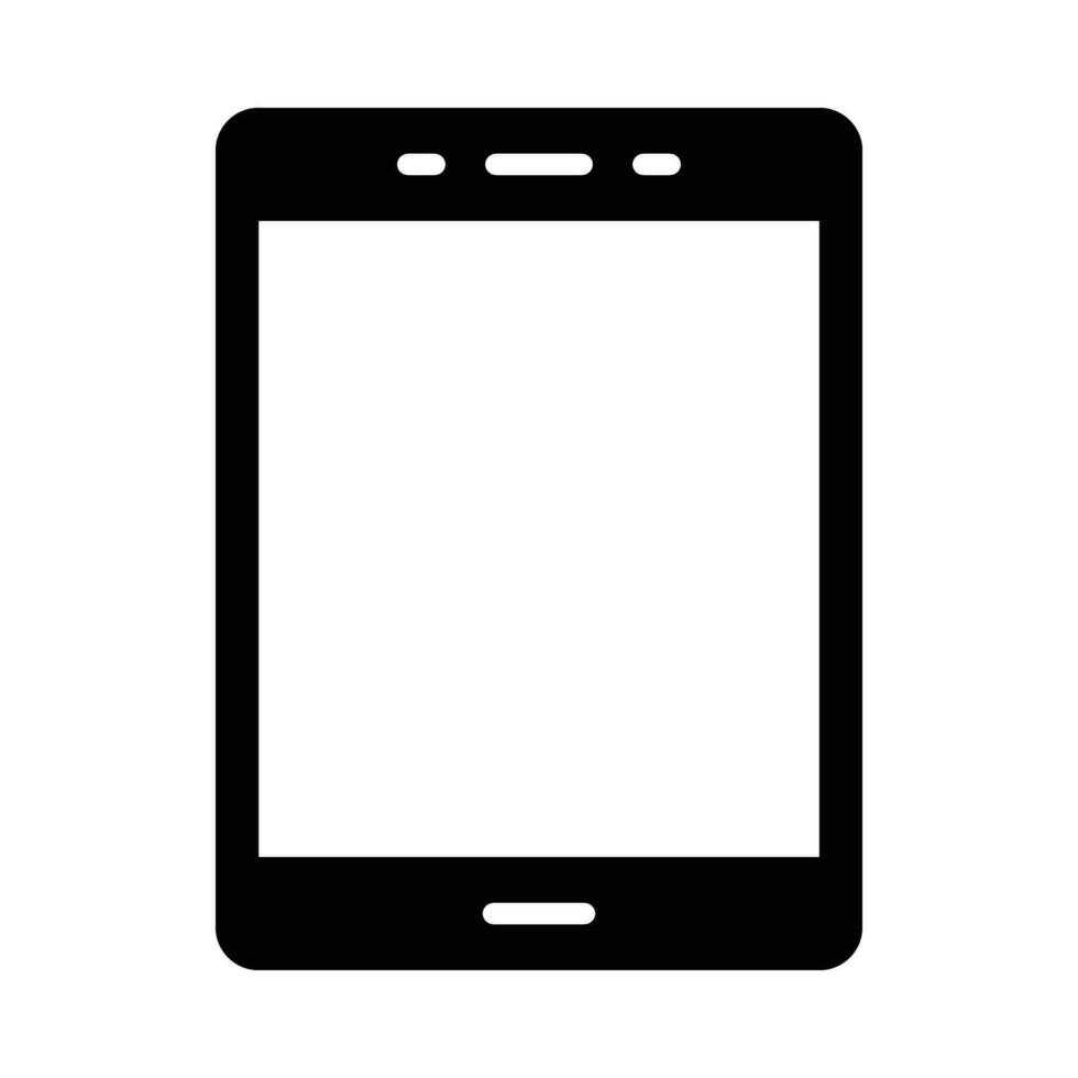 Tablet Glyph Icon Design vector