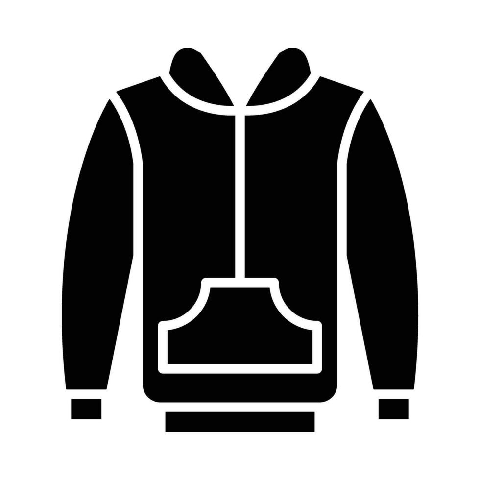 Hoodie Glyph Icon Design vector
