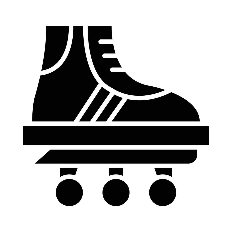 Rollerskate Glyph Icon Design vector