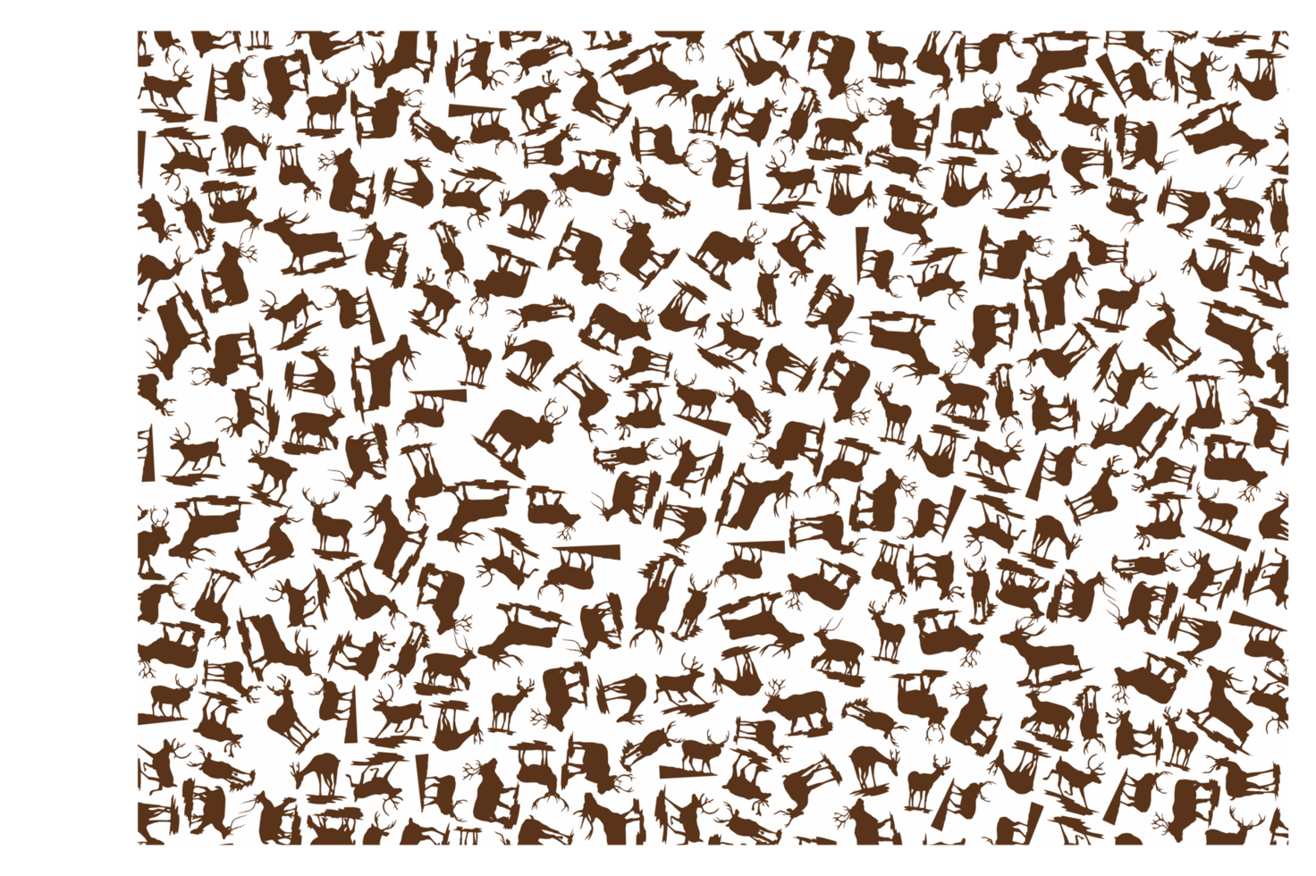 Deer Silhouette Pattern Background png