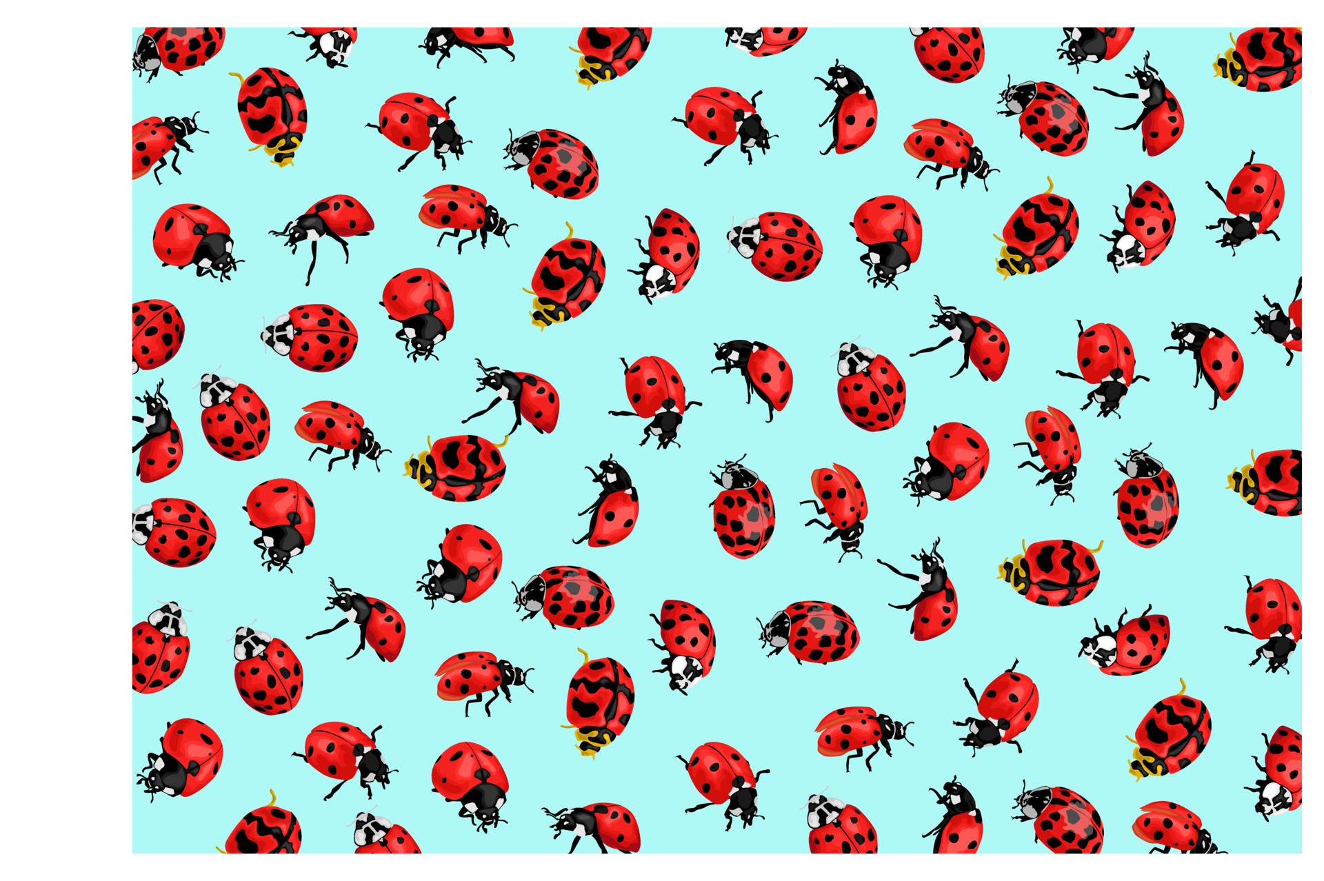 Animal - Insect - Ladybug Pattern Background 34130021 PNG