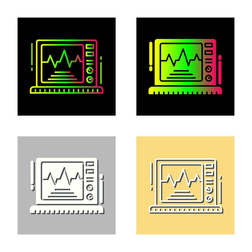 icono de vector de monitor de electrocardiograma