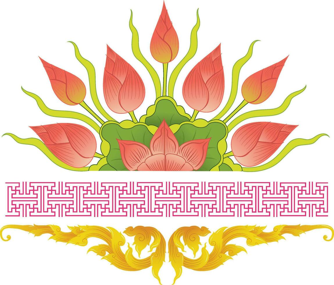 illustration of Buddhist ornaments vector