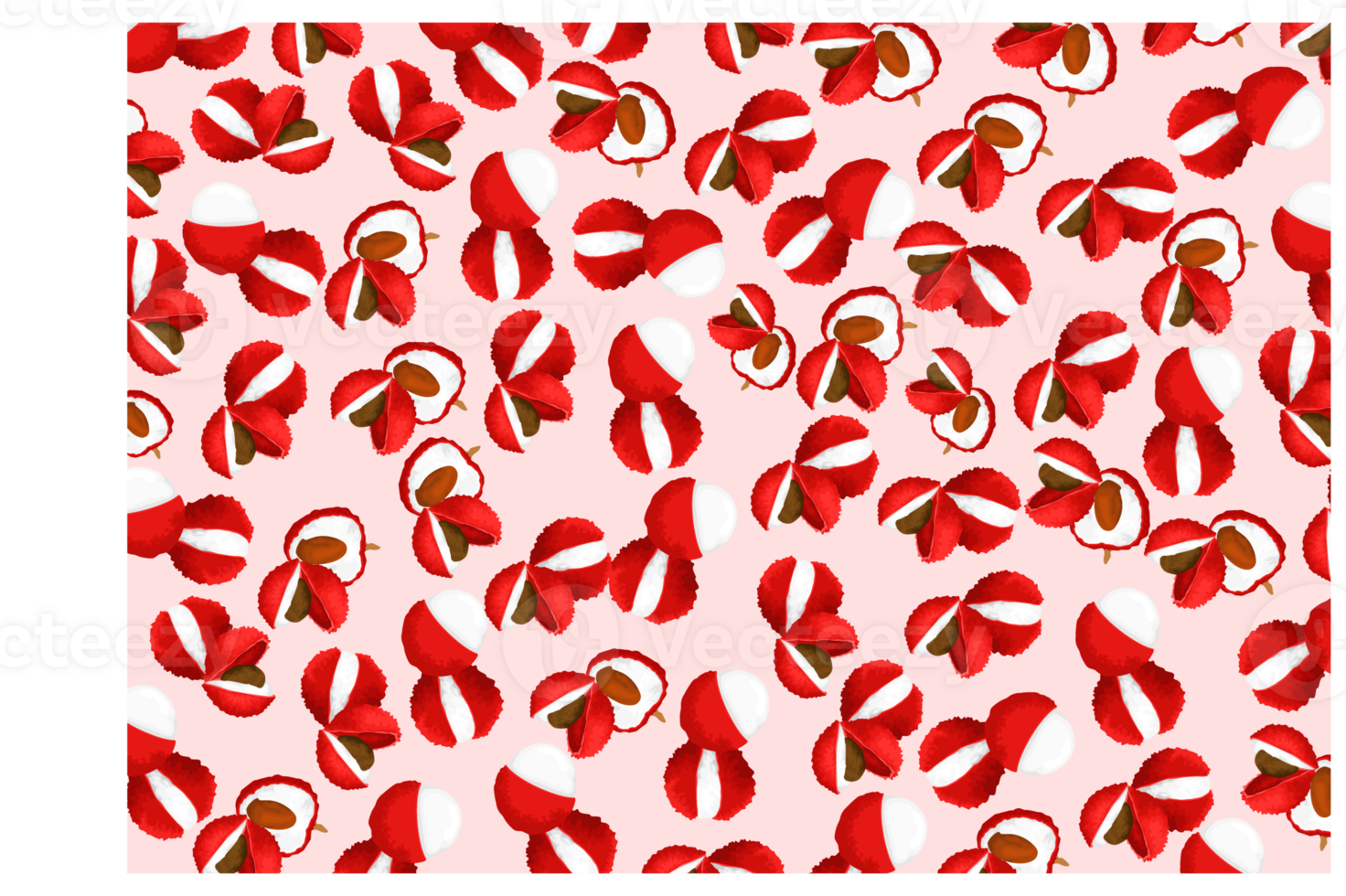 Lychee Fruit Pattern Background png