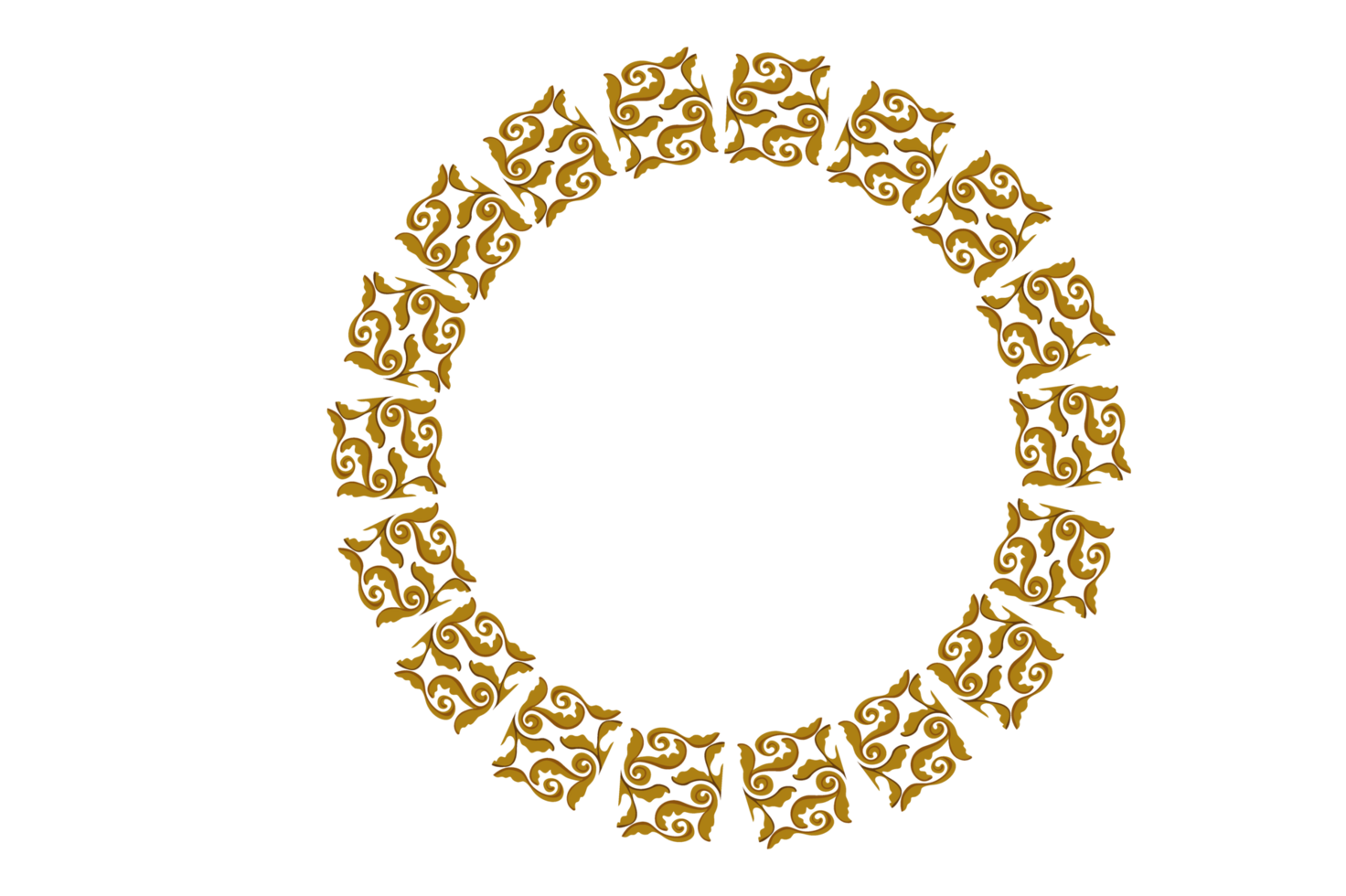 Circle Monogram Frame Border With Transparent Background png
