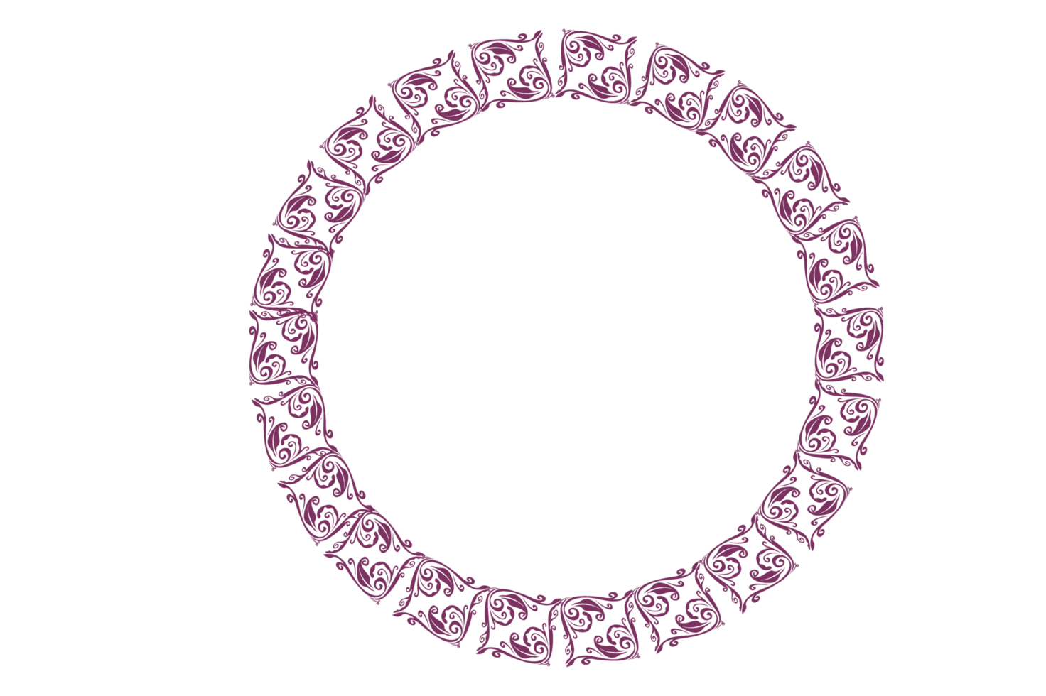 Circle Monogram Frame Border With Transparent Background png