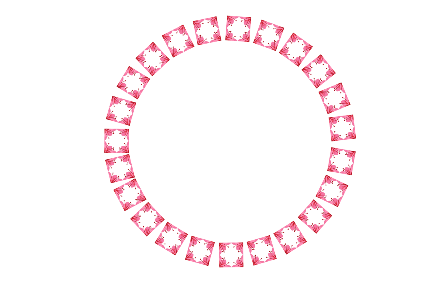 Circle Monogram Frame Border With Transparent Background png