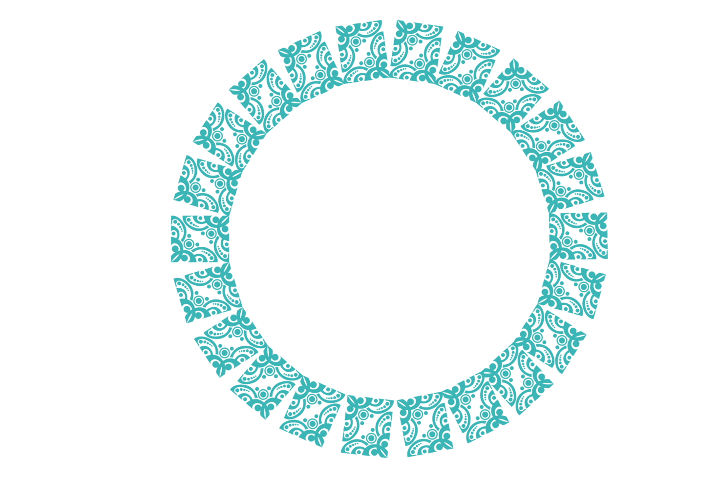 Circle Monogram Frame Border With Transparent Background png