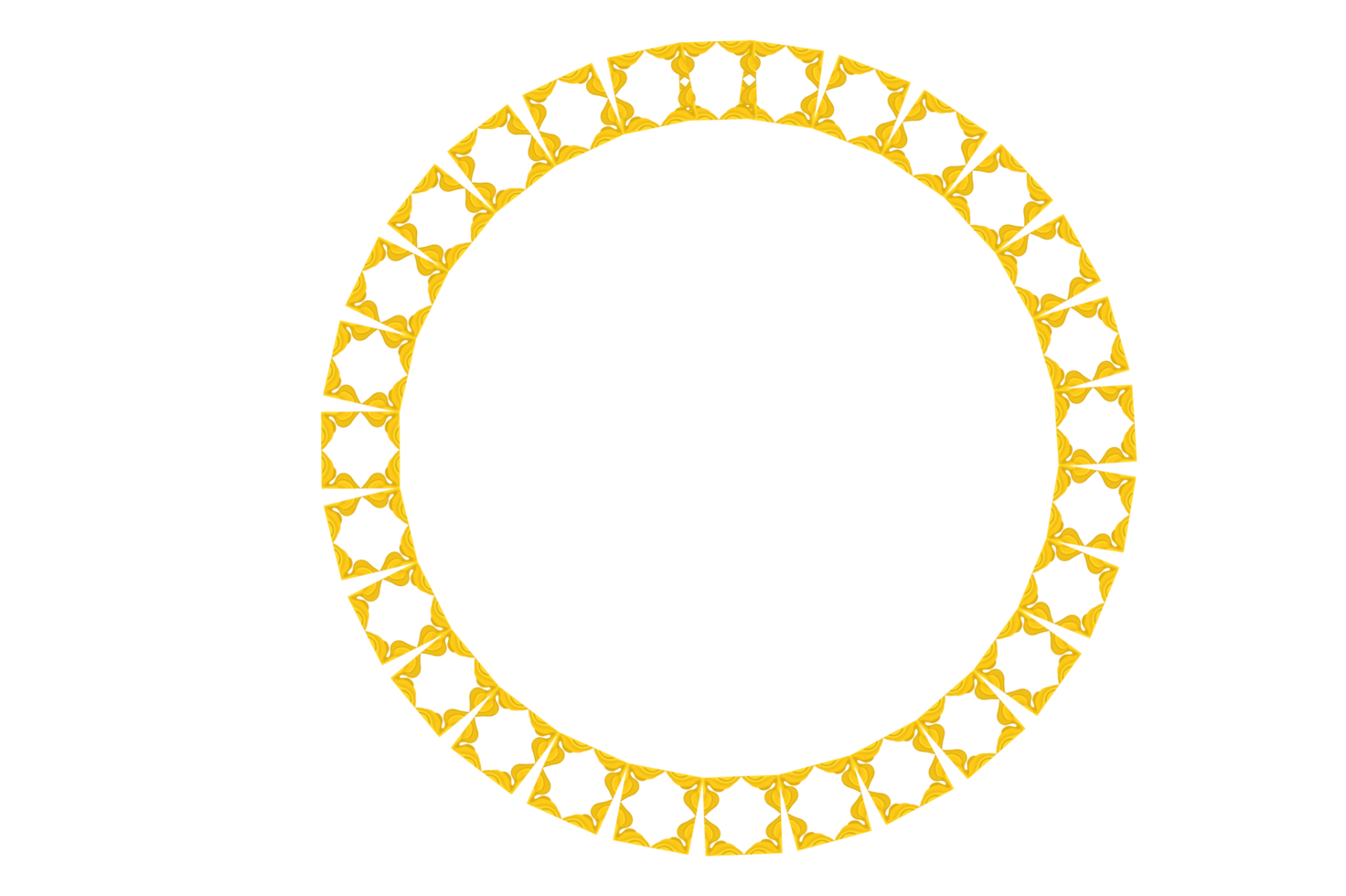 Circle Monogram Frame Border With Transparent Background png