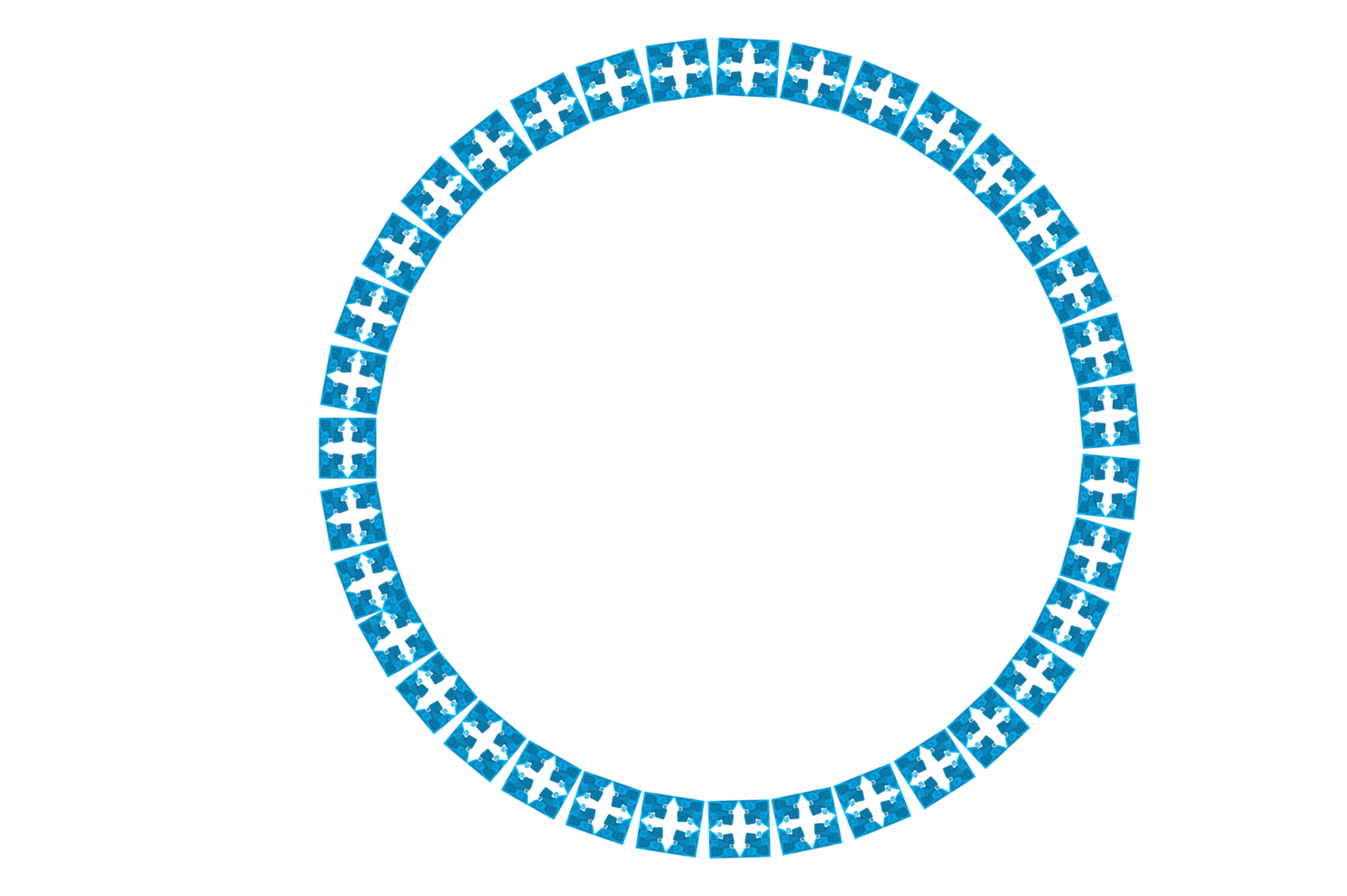 Circle Monogram Frame Border With Transparent Background png