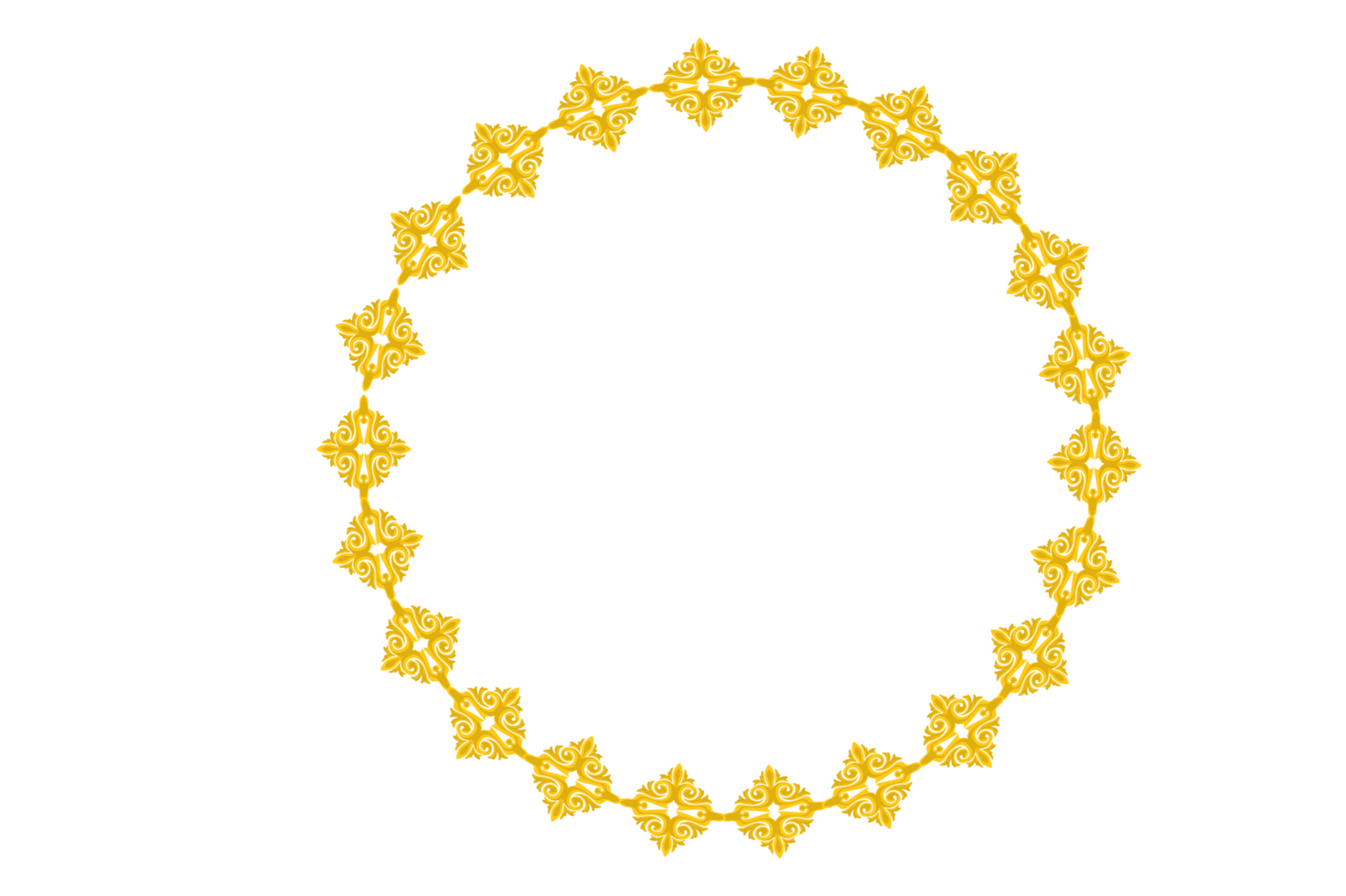 Circle Monogram Frame Border With Transparent Background png