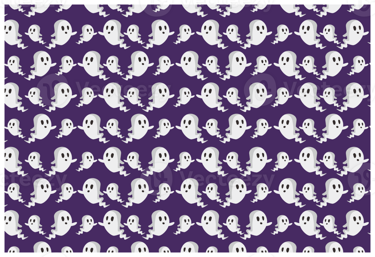 Halloween - Cute Ghost Pattern Background png
