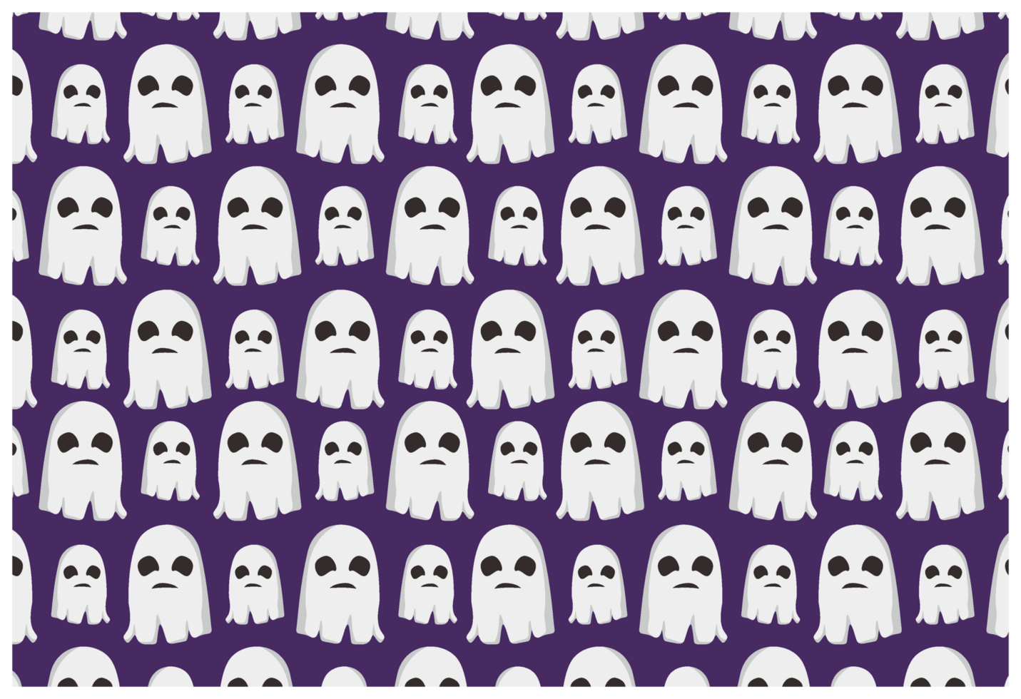 Halloween - Cute Ghost Pattern Background png