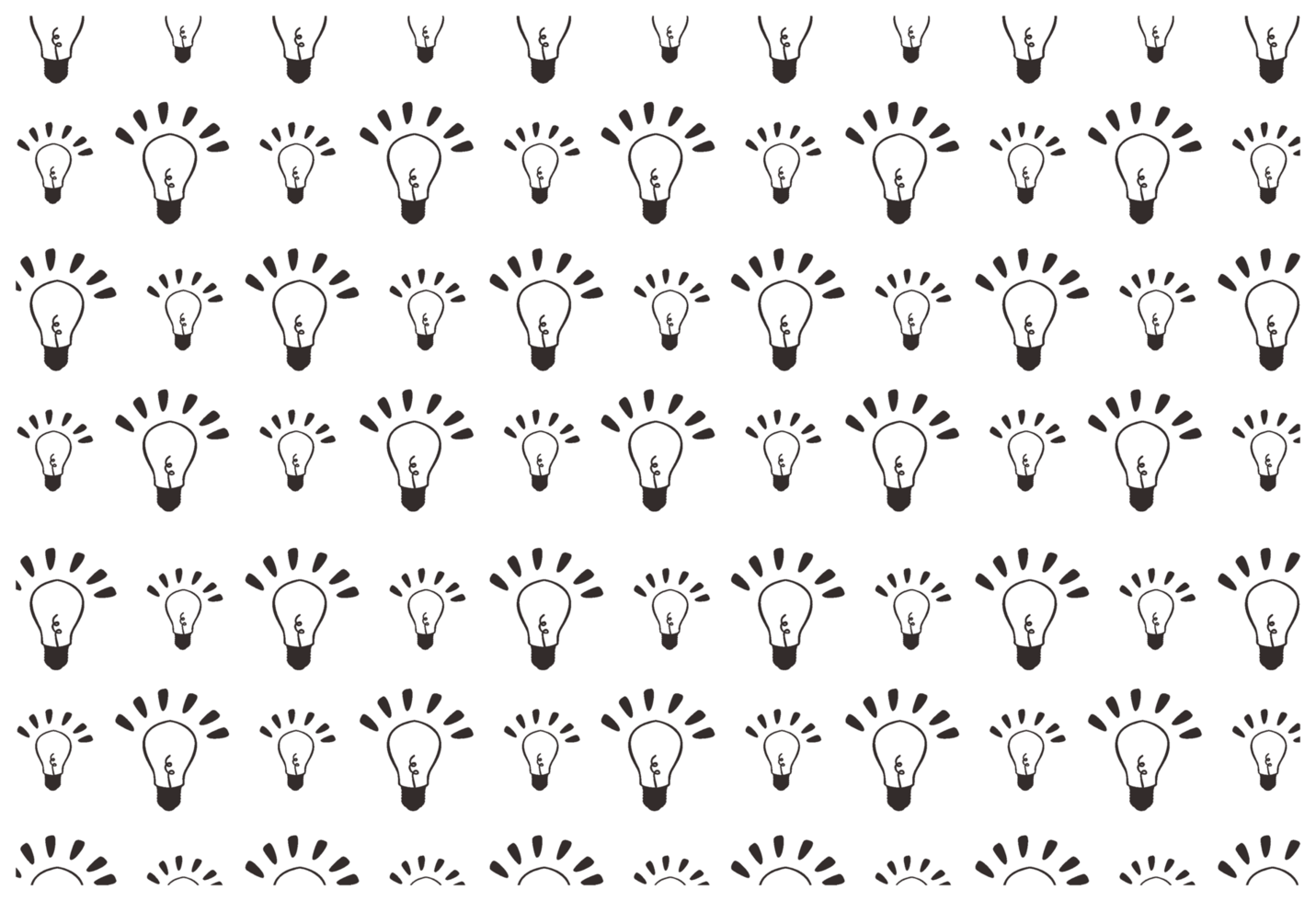 Thinking - Idea Lamp Pattern Background png