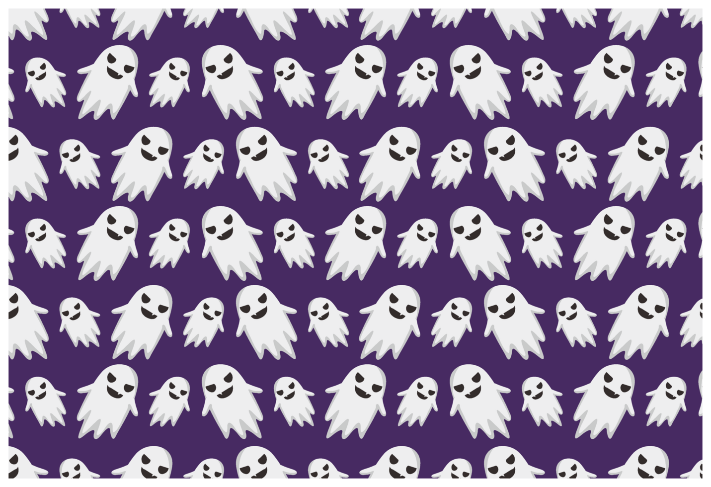Halloween - Cute Ghost Pattern Background png