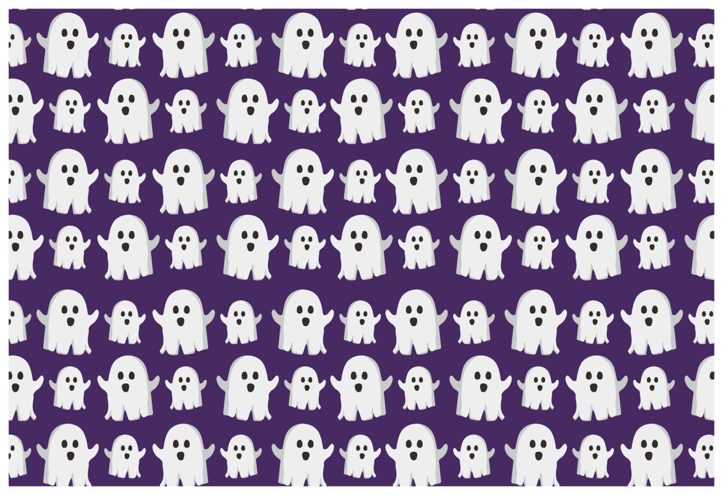 Halloween - Cute Ghost Pattern Background png