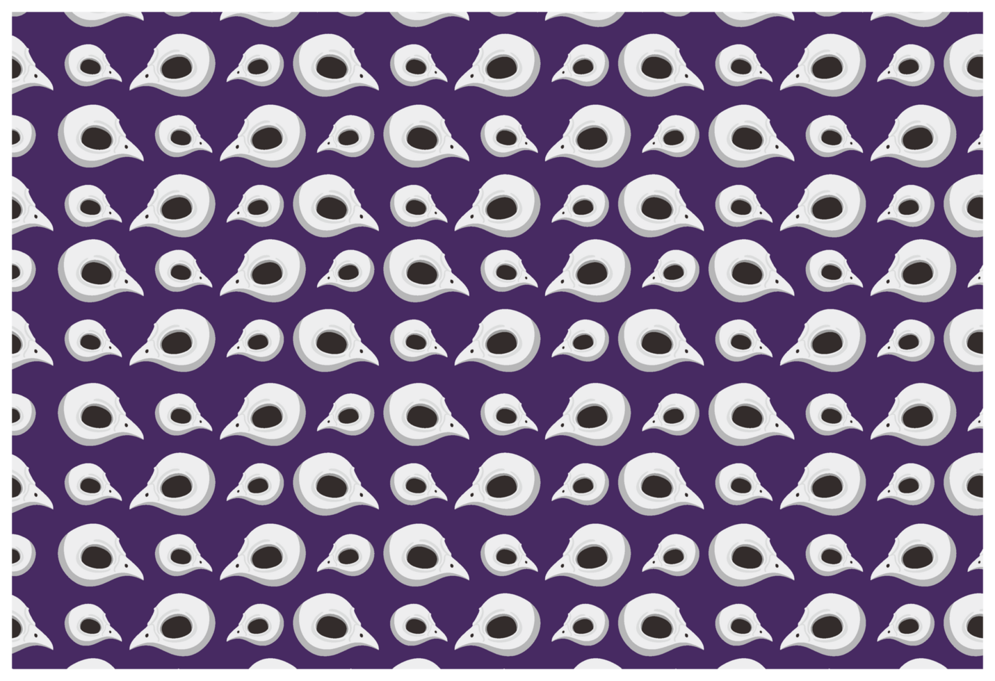 Halloween - Bird Skull  Pattern Background png