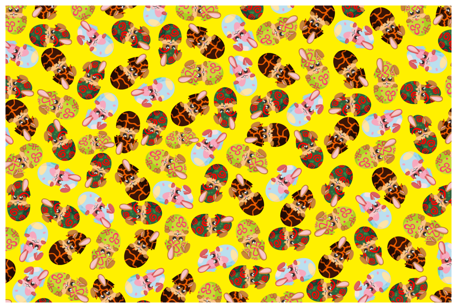 Easter Bunny Pattern Background png
