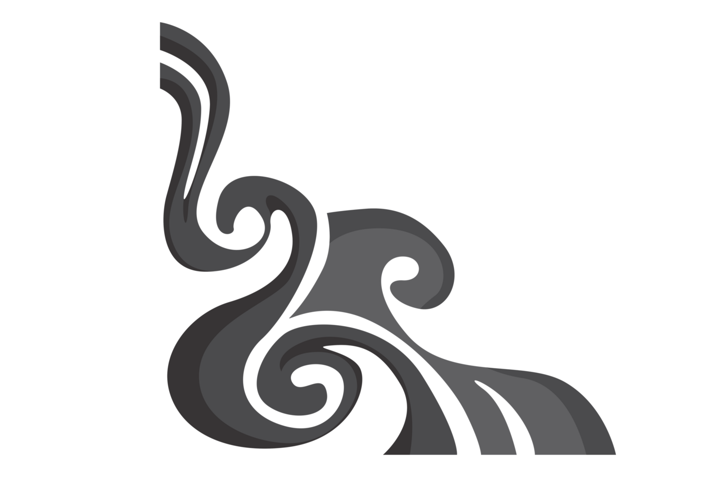 Swirl Ornament Border With Transparent Background png