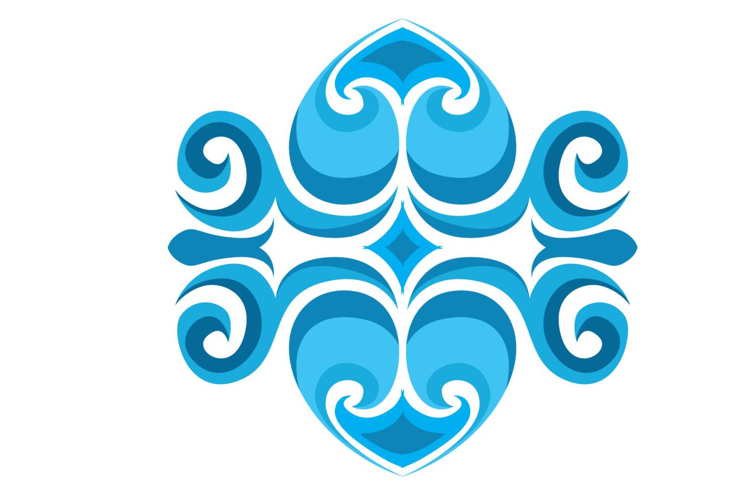 Wave Ornament Border With Transparent Background png