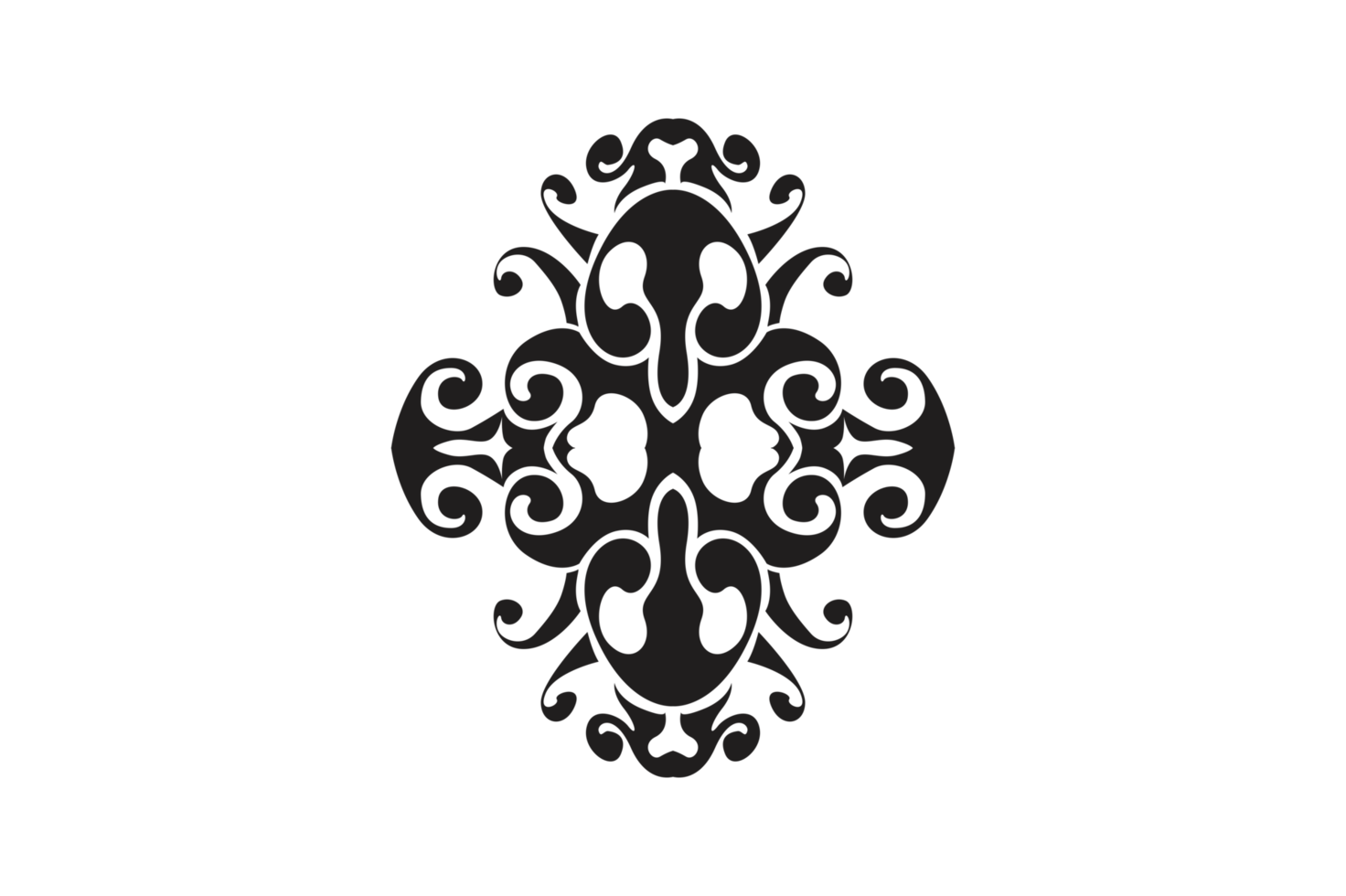Swirl Ornament Border With Transparent Background png
