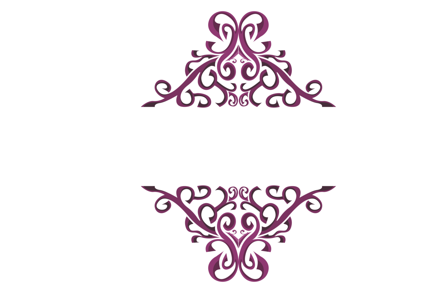 Swirl Ornament Border With Transparent Background png