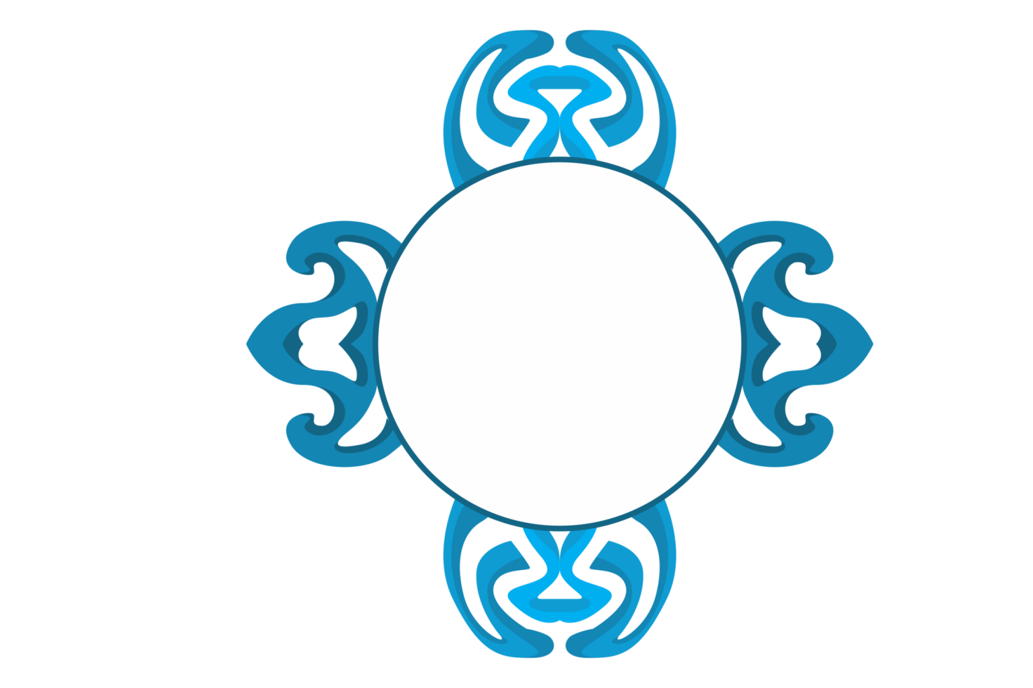 Strudel Ornament Rand mit transparent Hintergrund png