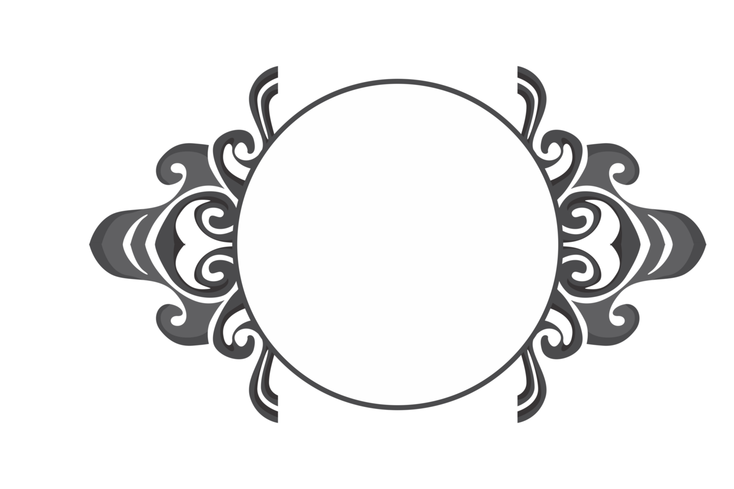 Swirl Ornament Border With Transparent Background png