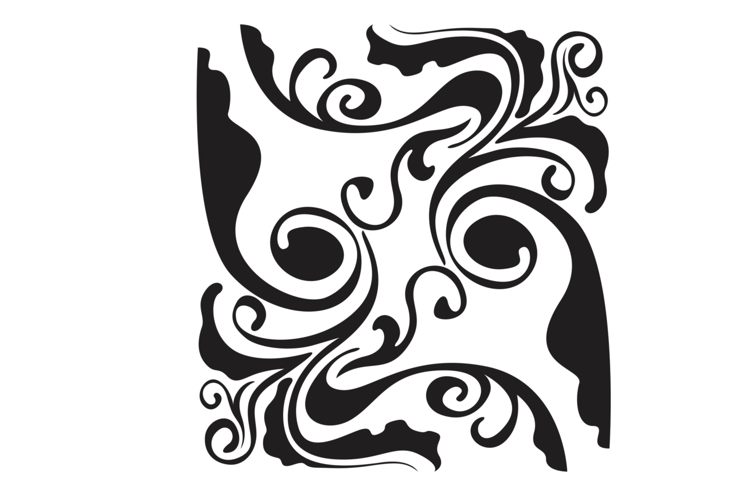 Swirl Ornament Border With Transparent Background png