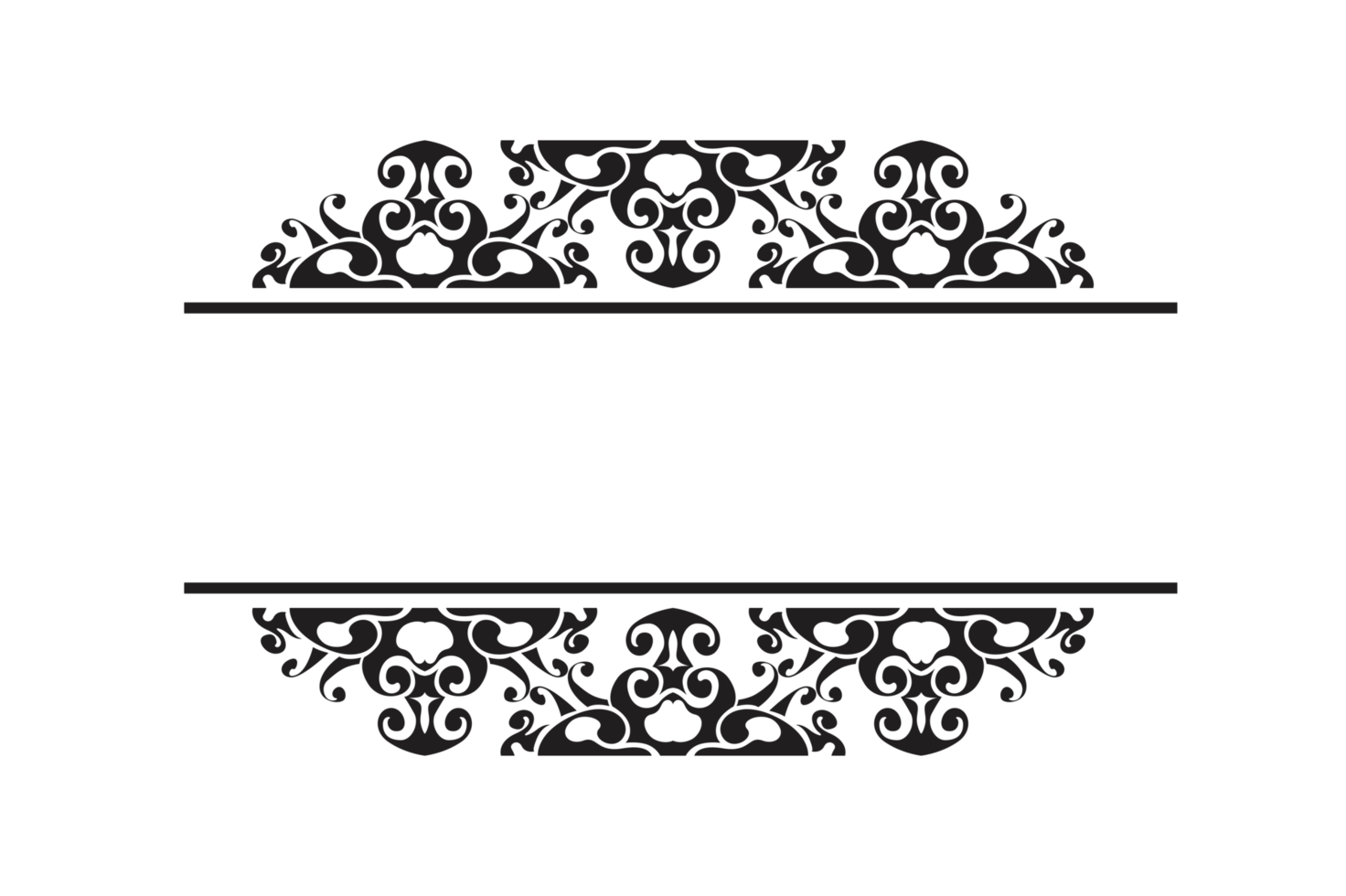 Swirl Ornament Border With Transparent Background png