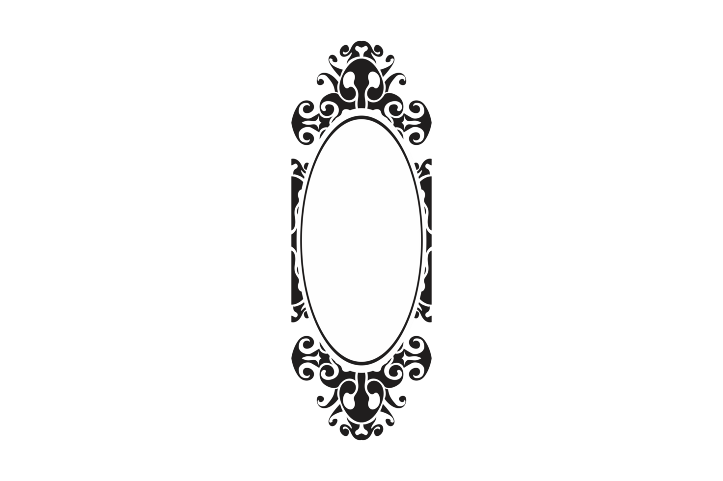 Swirl Ornament Border With Transparent Background png