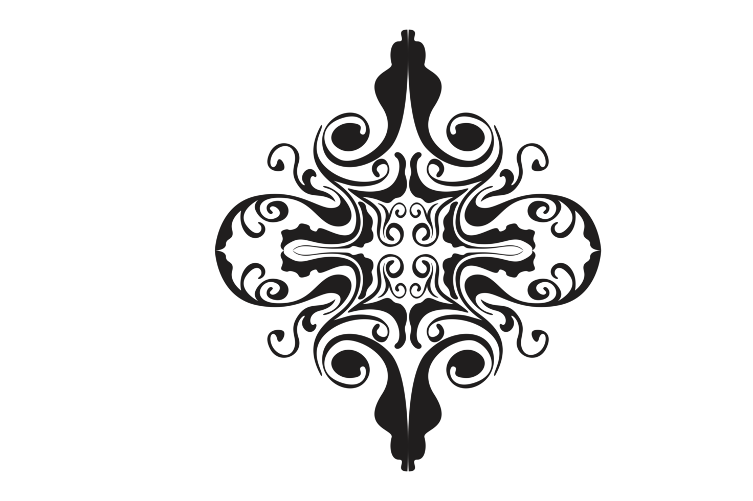 virvla runt prydnad gräns med transparent bakgrund png