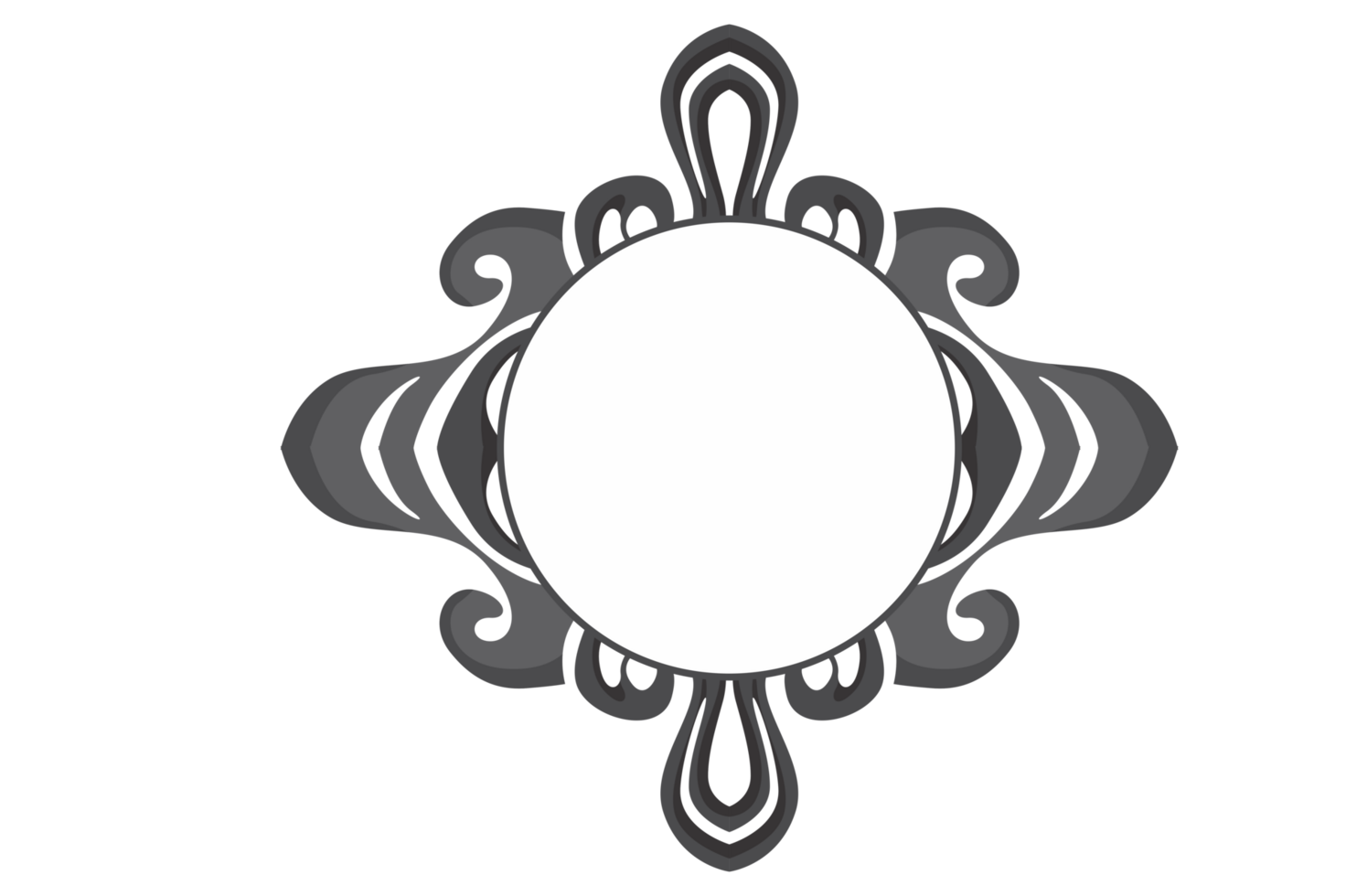 tourbillon ornement frontière avec transparent Contexte png
