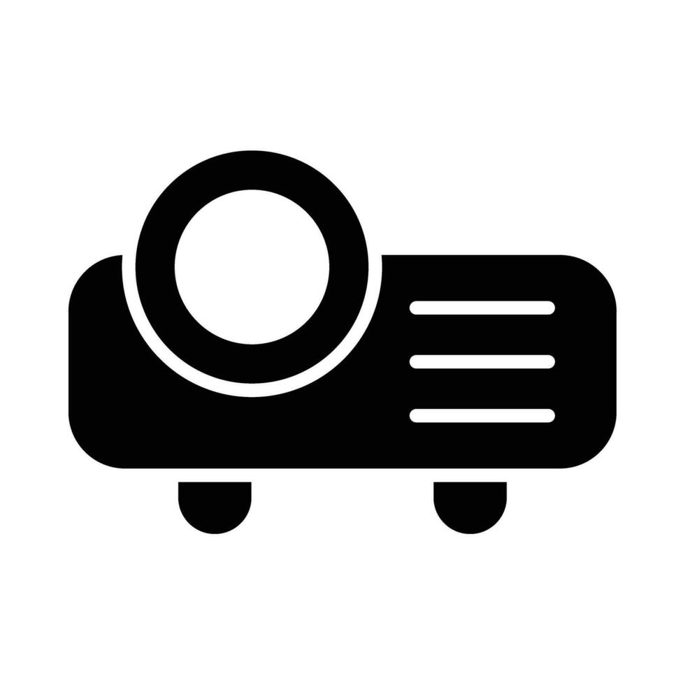 Projector Vector Glyph Icon For Personal And Commercial Use.