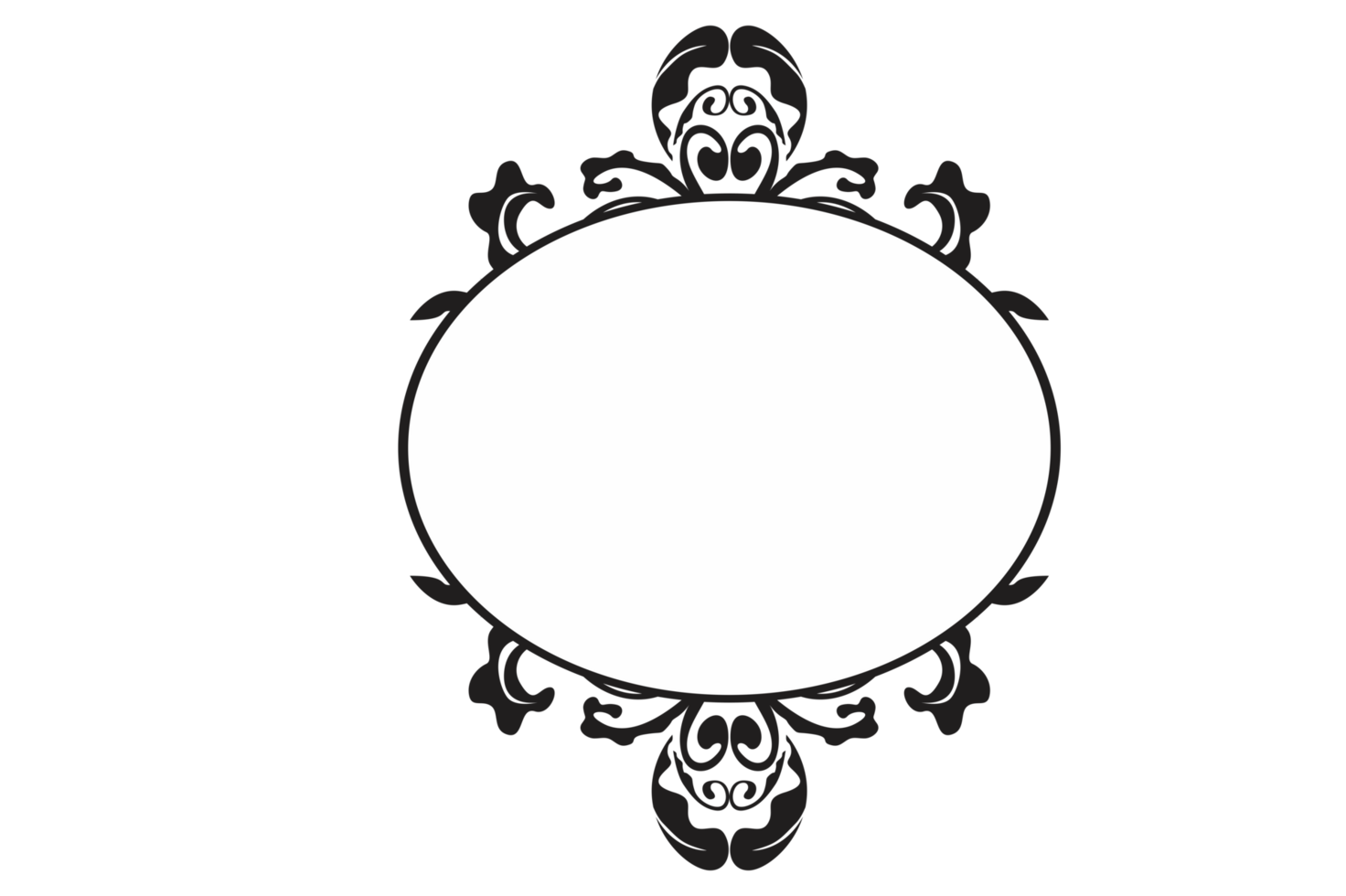 Flora Ornament Border With Design With Transparent Background png
