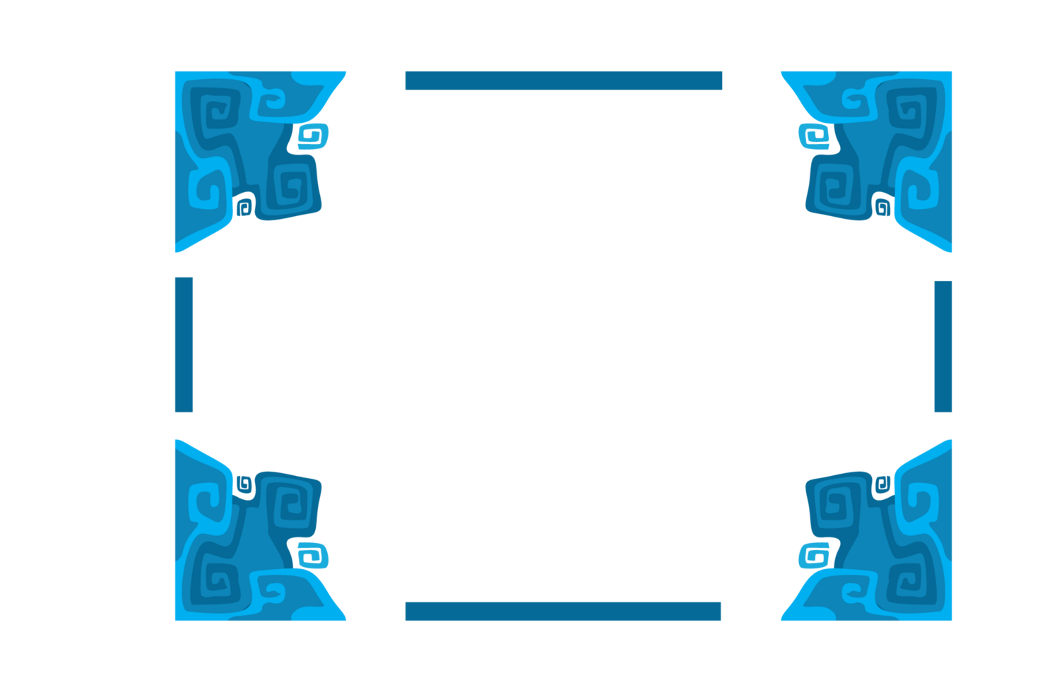 Abstract Ornament Border Design WIth Transparent Background png