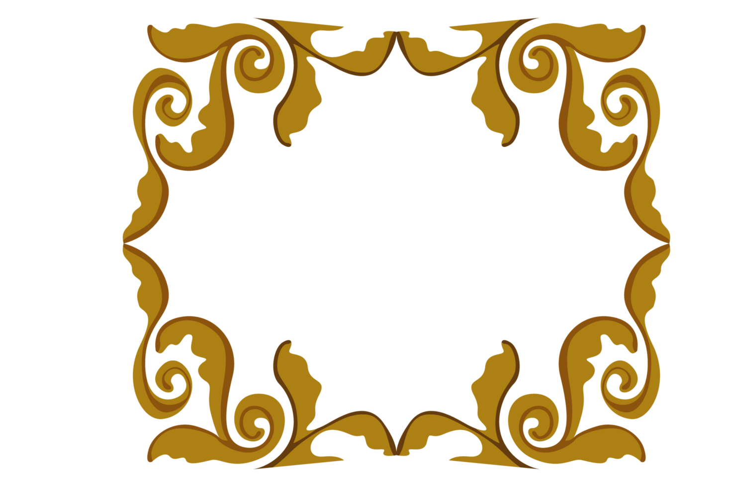 Flora Ornament Border With Design With Transparent Background png