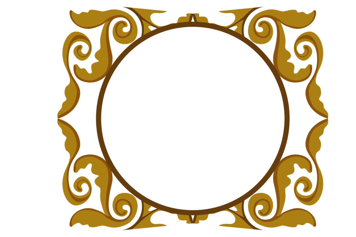 Flora Ornament Border With Design With Transparent Background png