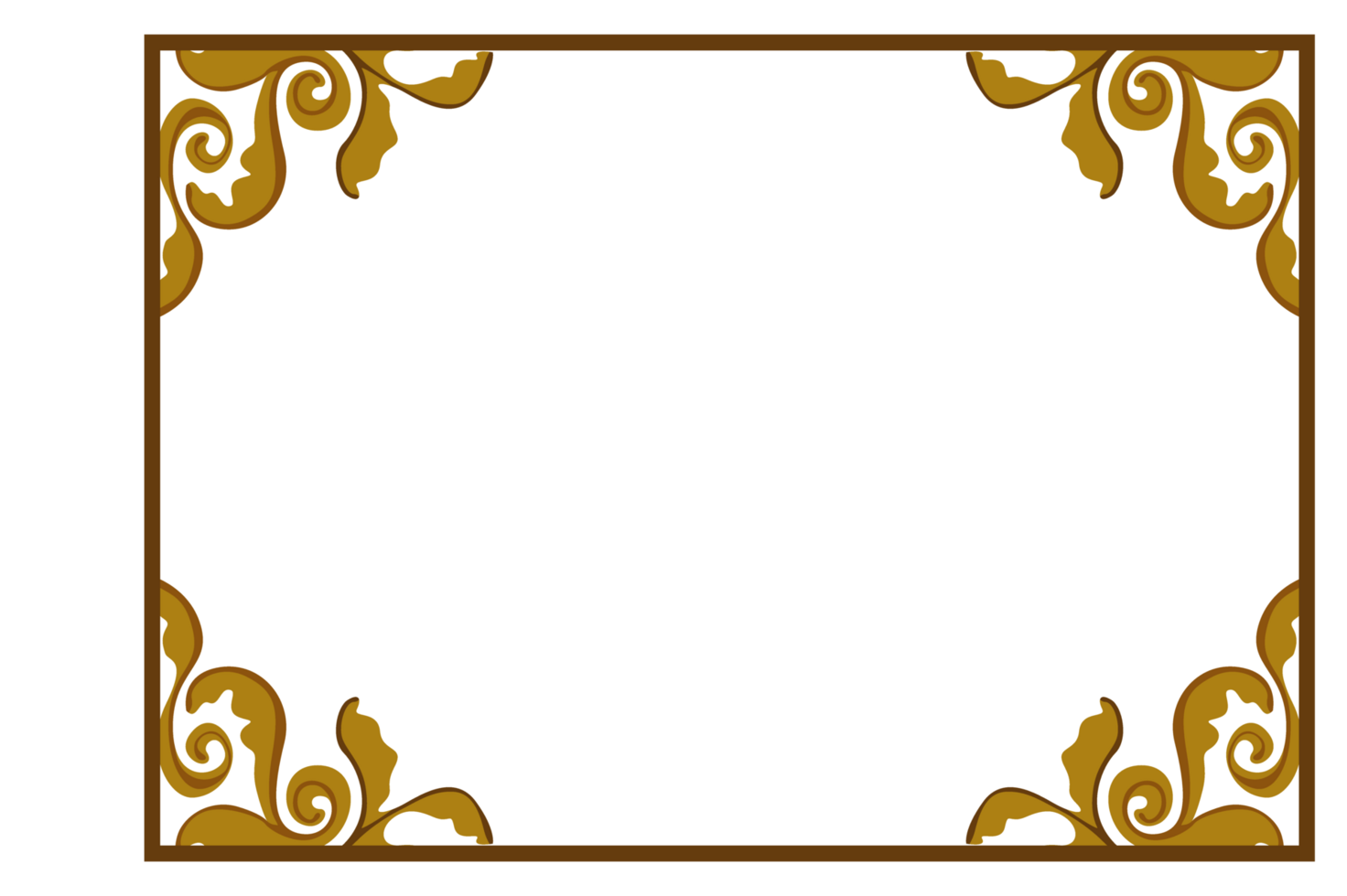 Flora Ornament Border With Design With Transparent Background png