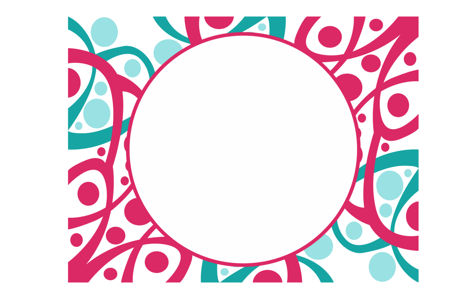 Colorful Ornament Border With Dot Pattern Design With Transparent Background png