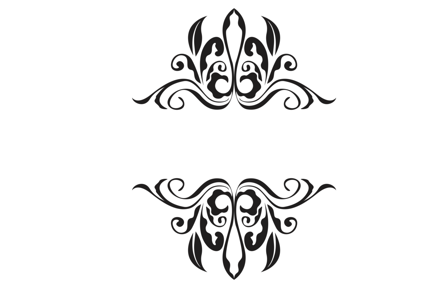 Flora Ornament Border With Design With Transparent Background png